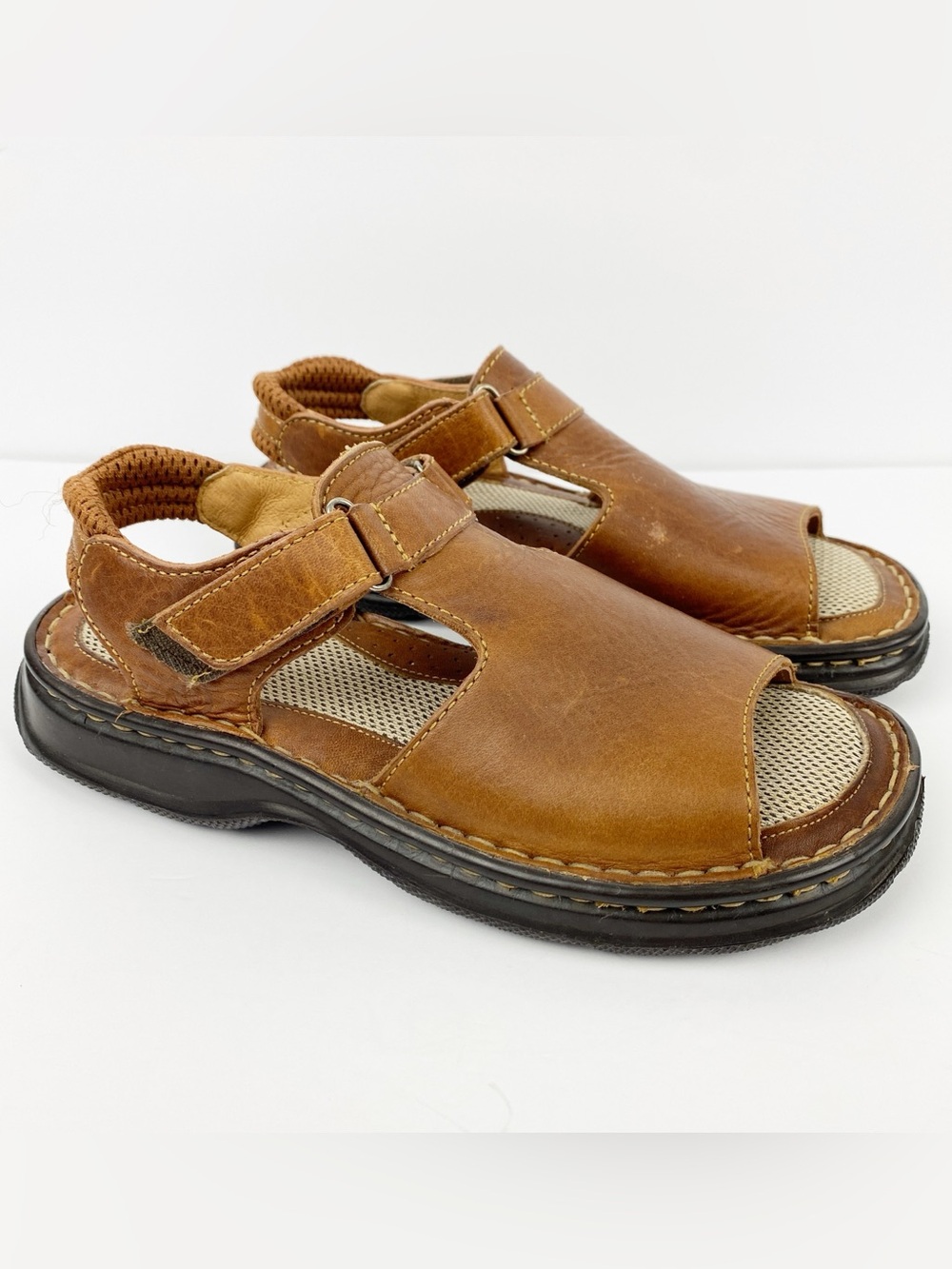 Born Brown Leather Open-Toe Sandals - Picture 5 of 11